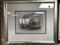 Adrian Hill : Me Thinks, pastel, 24 cm x 33 cm, signed, framed.