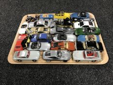 A tray of unboxed James Bond and other die cast vehicles