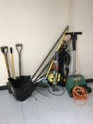 A Black & Decker lawn raker with box,