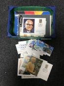 A collection of foreign stamps and postcards mainly German