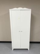 A contemporary double door child's wardrobe