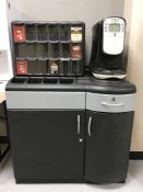 An office coffee work station with Flavia coffee machine,