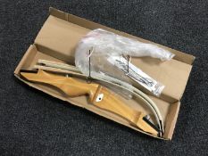 A boxed archery target bow