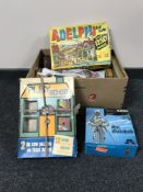 A box of vintage games, jigsaws,