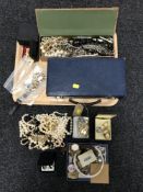 A collection of costume jewellery and assorted lady's and gent's watches