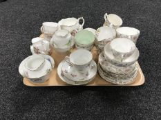 A tray of part Somerset New Chelsea and Dorchester tea china,