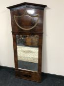 A late 19th century mahogany and gilt hall mirror