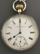 A sterling silver cased pocket watch by Reids of Newcastle CONDITION REPORT: Case