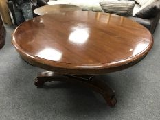 A Victorian mahogany pedestal breakfast table,