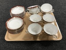 A tray of twenty two pieces of Grafton Majestic china