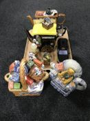 A tray of four Ringtons novelty teapots,