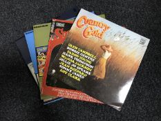 Two boxes of LP records - country etc