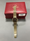 A Gentleman's silver gilt Omega de Ville wristwatch,