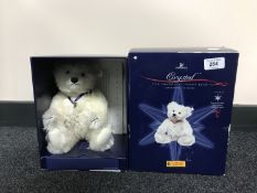 A Steiff Swarovski teddy bear - Alpine white