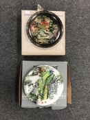 Twelve boxed Bradford Exchange plates, Russian Legends, together with five boxed Wedgwood plates,