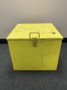 A square metal tool chest