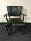 A mid 20th century walnut armchair