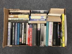 Five boxes of books; novels, reference,