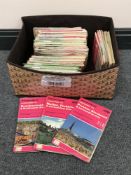 A box containing a quantity of ordnance survey maps