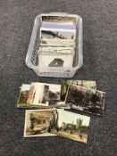 A basket of twentieth century postcards relating to the North East