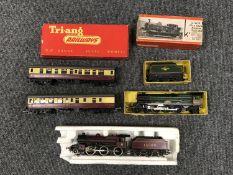 A box of boxed Triang Railways locomotives inc.