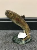 A Beswick figure of a leaping trout,