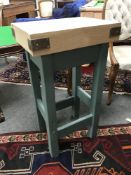 A small painted pine chef stand