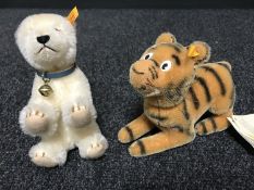 A Steiff 'Knut' Polar bear together with a Steiff Tigger (2)