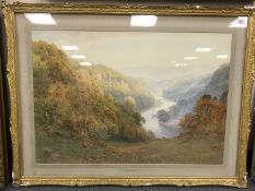 Harold (Harry) Sutton Palmer (1854-1933) : An Autumnal Evening on the Wye above Symond's Yat,