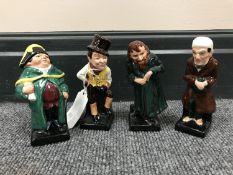 A set of four Royal Doulton Dickens figures - Sam Weller, Mr Bumble,