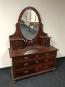 A painted pine dressing chest
