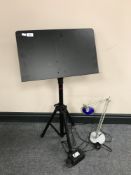 An adjustable Dixon music stand,