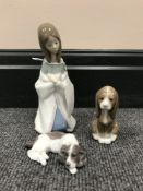 Three Lladro figures;