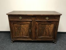 An early 20th century mahogany double door sideboard
