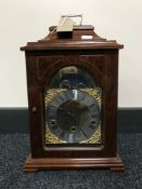 A mahogany cased Franz Hermle German moonphase mantel clock