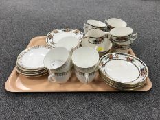 A tray of twenty pieces of Phoenix Ware tea china,