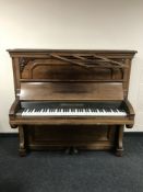 An early 20th century mahogany cased over strung piano by Hornung & Moller,