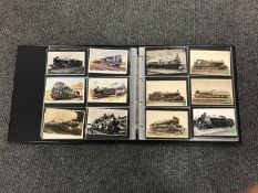 An album of postcards relating to railways