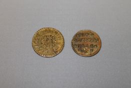 Two rare 17th century tokens in extremely fine condition,