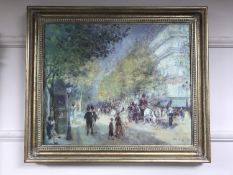 An Artagraph edition : continental street scene, framed.