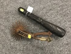 An Irish bog oak cosh,