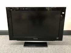 A Panasonic Viera 32 inch lcd tv with lead and remote