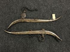 A pair of vintage horse hames