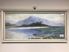 A framed watercolour study by T. E.