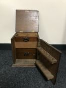 A Victorian mahogany smoker's cabinet
