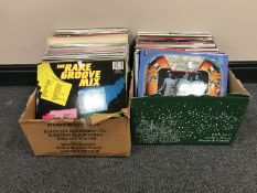 Two boxes of LP's; compilations, 80's, soundtracks,