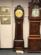 A Scottish mahogany nineteenth century drum head longcased clock with gilt dial signed Turvey,