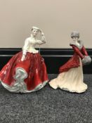 A Royal Worcester figure - Lara Christmas Morning and Royal Doulton figure Gail HN 2397
