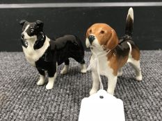 Two Beswick figures - Beagle and Border Collie