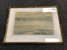 Victor Noble Rainbird : Blue to Gold (A Seascape), watercolour, signed, 25 cm 38 cm, framed.